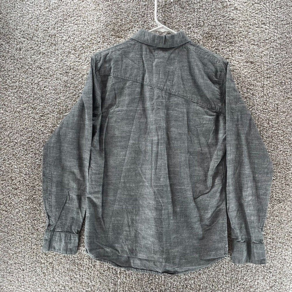 Volcom Shirt Mens Medium Gray Long Sleeve Button Up Casual Classiccore Normcore - Picture 8 of 9